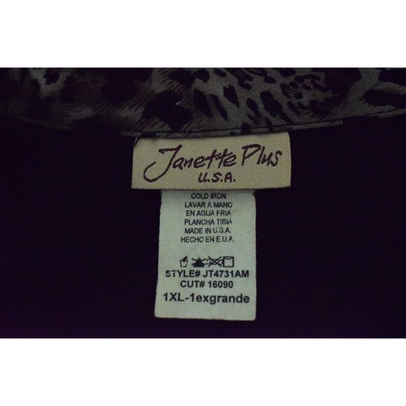 Vintage 80s Black Sheer Blouse size XL - Picture 8 of 9